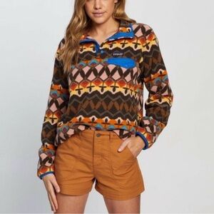 Patagonia Multicolor Geometric Fleece Hoodie